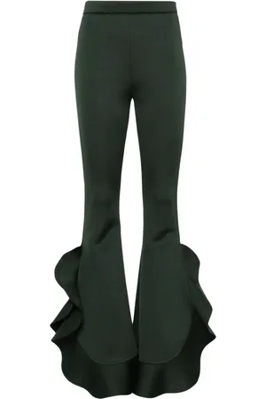 Cynthia Rowley Pantalones Astro acampanados con volantes