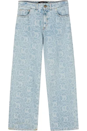 Roberto Cavalli Vaqueros rectos con motivo en jacquard