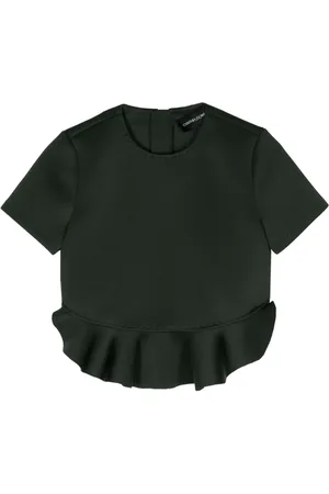 Cynthia Rowley Top corto Astro con volantes