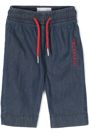 Trussardi Pantalones rectos de tejido cambray