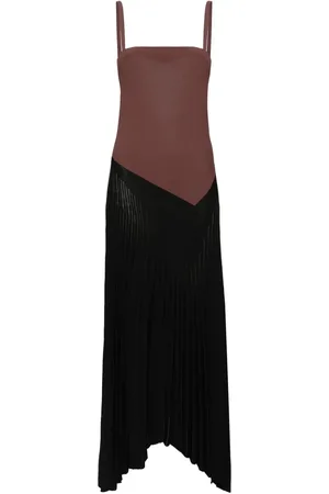 MRZ Vestido largo con diseño colour block