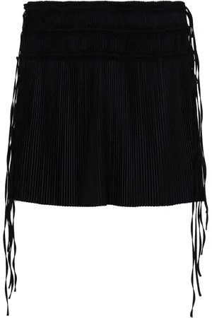 Helmut Lang Falda midi plisada con correa