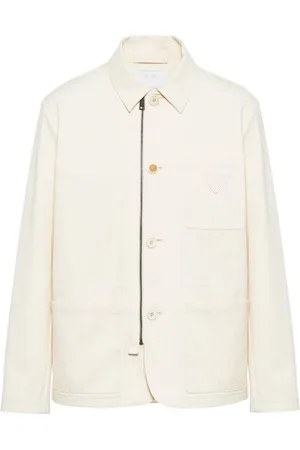 Prada Sobrecamisa de estampado de espiga