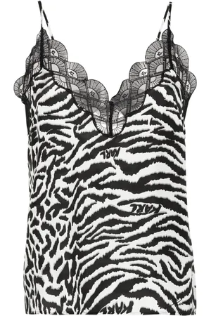 Karl Lagerfeld Top con estampado de cebra