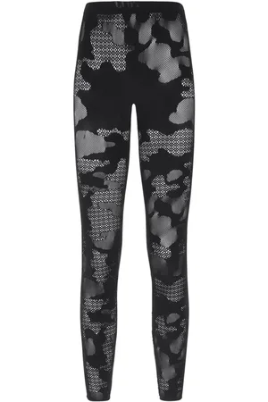 GCDS Leggins de malla con motivo militar