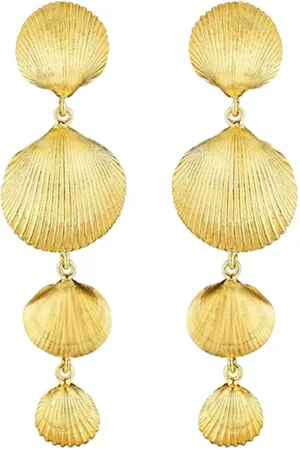 Cadar Pendientes Shell en oro amarillo de 18 ct con colgantes