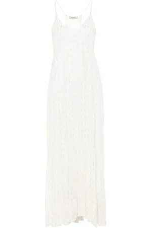 Twin-Set Slip dress de georgette con lentejuelas