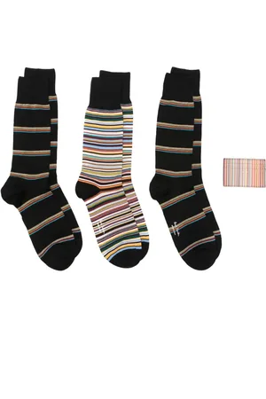 Paul Smith Pack de cuatro pares de calcetines y tarjetero Artist Stripe