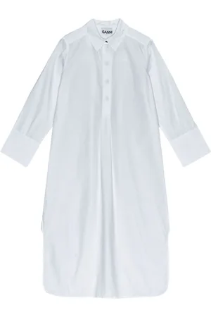 Ganni Vestido camisero liso