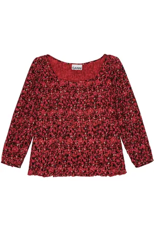 Ganni Blusa plisada