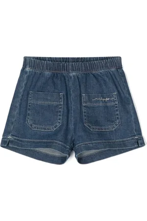 Il gufo Pantalones vaqueros cortos con logo bordado