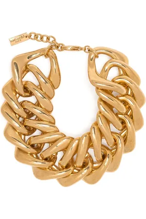 Saint Laurent Pulsera de cadena barbada gruesa