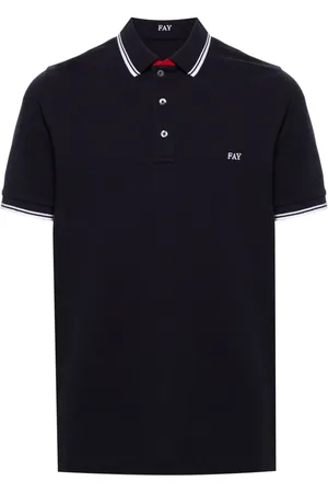 FAY Polo con borde a rayas