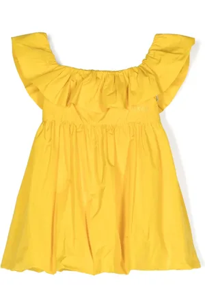 Msgm Vestido midi con logo bordado