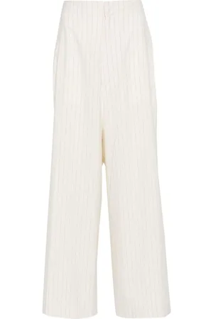 Maison Margiela Pantalones palazzo a rayas diplomáticas