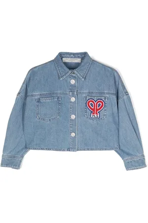 PHILOSOPHY DI LORENZO SERAFINI Chaqueta vaquera corta con logo bordado