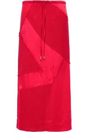 Cult Gaia Falda midi con diseño de patchwork