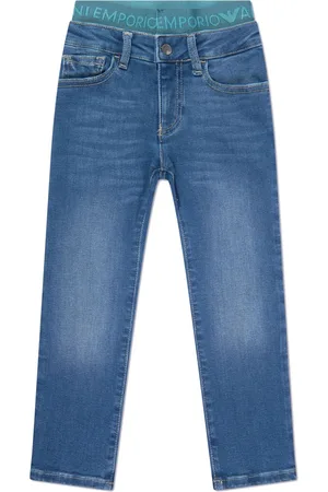 Emporio Armani Vaqueros rectos con cintura del logo J07