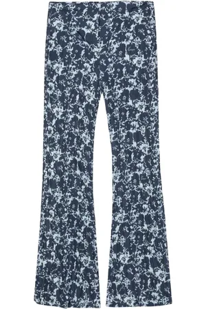 Kenzo Pantalones Flower Camo acampanados