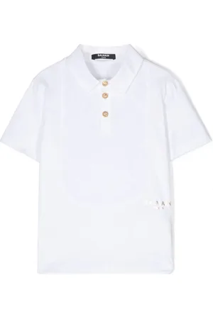 Balmain Polo con logo en jacquard