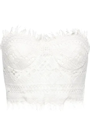 ERMANNO SCERVINO Blusa corta con bustier de ganchillo
