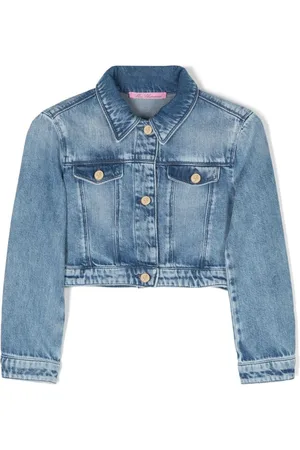 MISS BLUMARINE Chaqueta vaquera con logo bordado