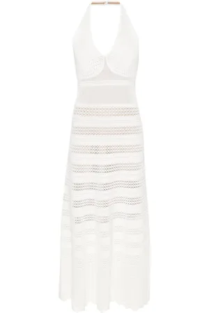 Twin-Set Vestido midi con cuello halter