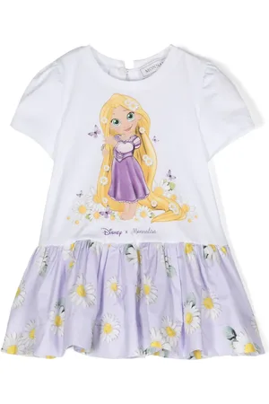MONNALISA Vestido con estampado floral de x Disney