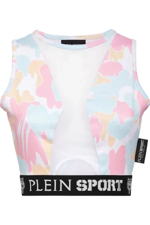 Philipp Plein Top corto con estampado militar