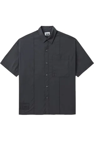 Izzue Camisa a paneles con aplique del logo
