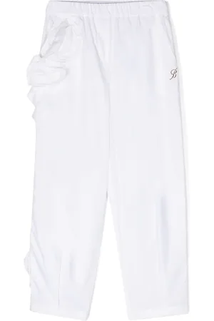 MISS BLUMARINE Pantalones con apliques florales