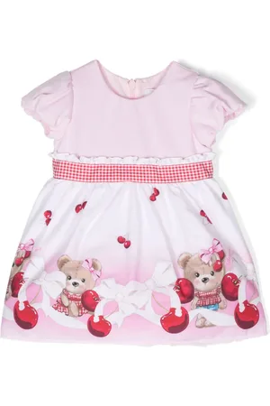 MONNALISA Vestido acampanado con estampado Teddy Bear