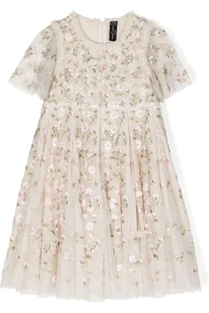 Needle & Thread Vestido Posy Pirouette con bordado floral