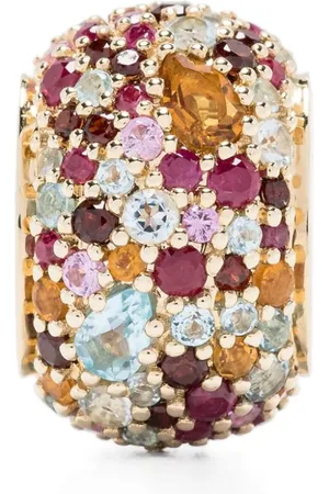 Adina Reyter Colgante Crown en oro amarillo de 14 ct con múltiples cuentas