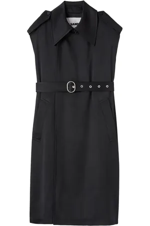 Jil Sander Gabardina sin mangas con cinturón