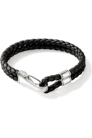 John Hardy Pulsera en plata de ley y cuero