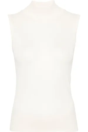 LEMAIRE Top con cuello alzado