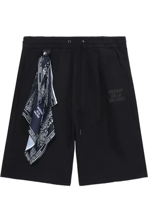 Musium Div. Pantalones cortos de deporte con detalle de pañuelo
