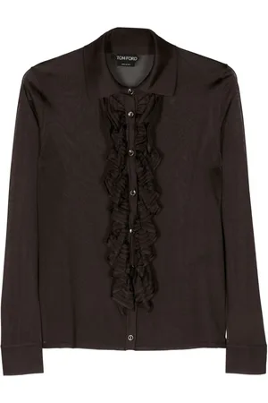 Tom Ford Camisa con ribete de volantes