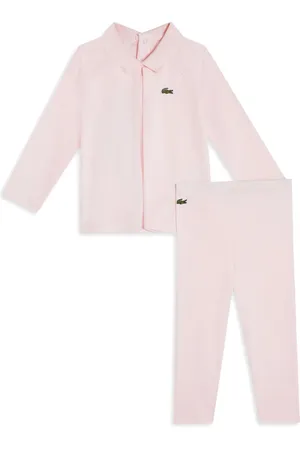 Lacoste Conjunto de pantalones y camisa con aplique del logo