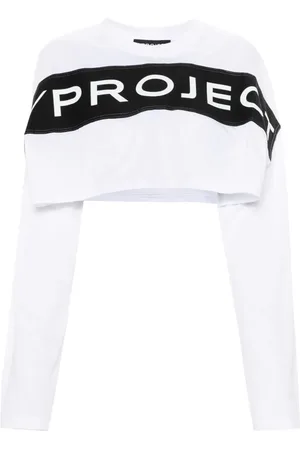 Y / PROJECT Camiseta corta con aplique del logo