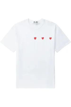 Comme des Garçons Camiseta Triple Hearts