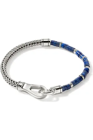 John Hardy Pulsera Heishi en plata de ley con lapislázuli