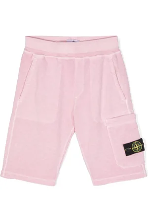 Stone Island Pantalones cortos de chándal con distintivo Compass