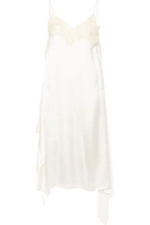 Plan C Slip dress con encaje floral