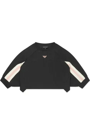 Emporio Armani Sudadera corta con logo en jacquard