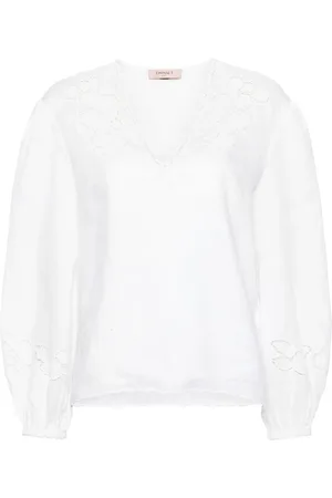 Twin-Set Blusa con bordado floral