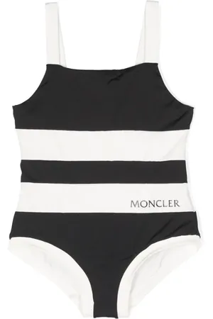 Moncler Bañador a rayas con logo estampado