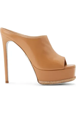 RENE CAOVILLA Mules con detalles de cristal