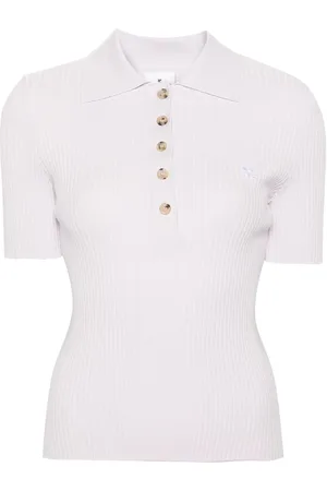 Courrèges Polo de canalé Iconic de canalé